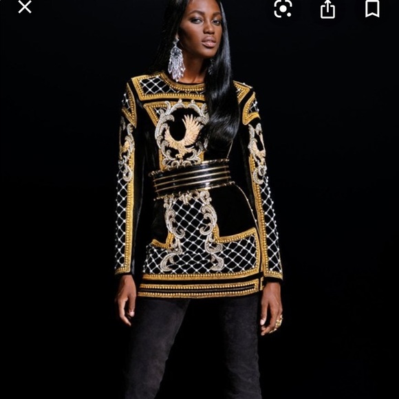 RARE Balmain x hm beaded pearl dress - Picture 2 of 4